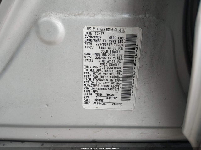 Nissan ROGUE S 2018 JN8AT2MT8JW460571 Image 9