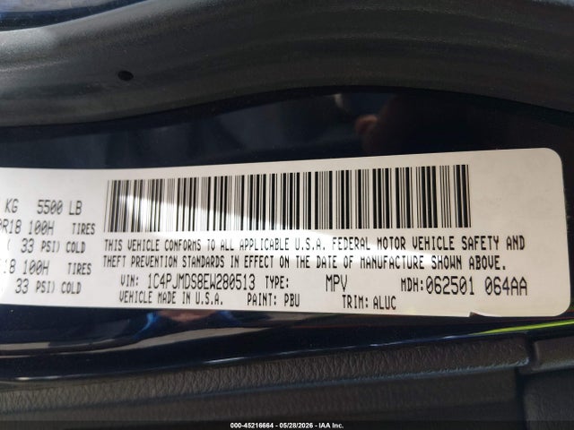 Продажа на аукционе авто 2014 Jeep Cherokee Limited, vin: 1C4PJMDS8EW280513, номер лота: 45216664
