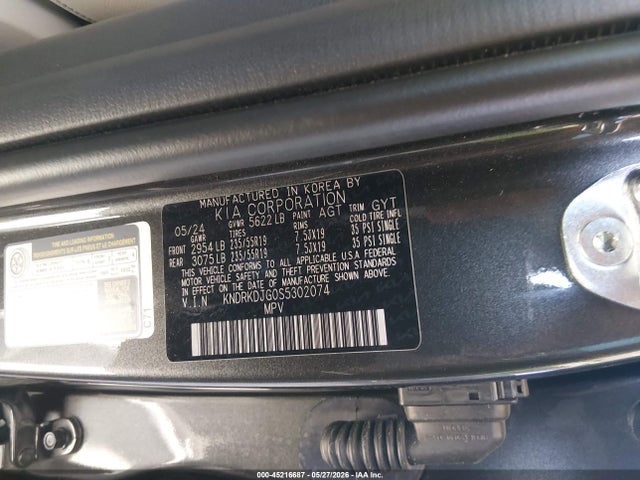 45216687 :رقم المزاد ، KNDRKDJG0S5302074 vin ، 2025 Kia Sorento Hybrid Sx Prestige مزاد بيع