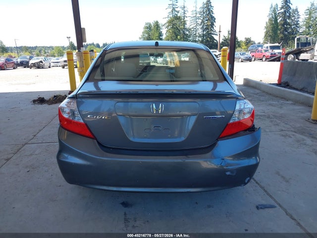 Aukcja sprzedaży 2012 Honda Civic Hybrid, vin: JHMFB4F39CS003306, numer aukcji: 45216778