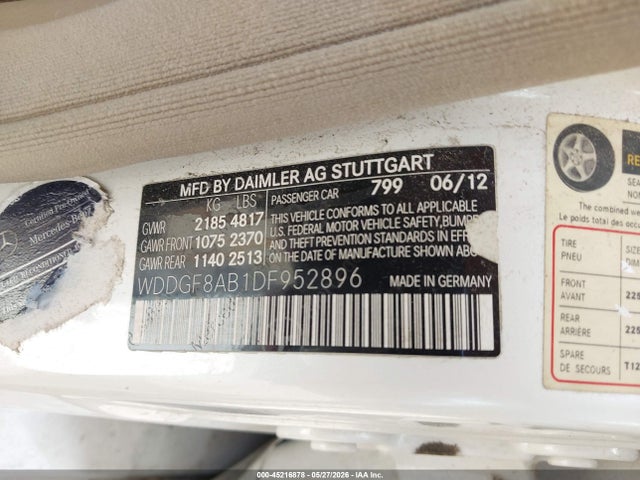 Aukcja sprzedaży 2013 Mercedes-benz C 300 Luxury 4matic, vin: WDDGF8AB1DF952896, numer aukcji: 45216878