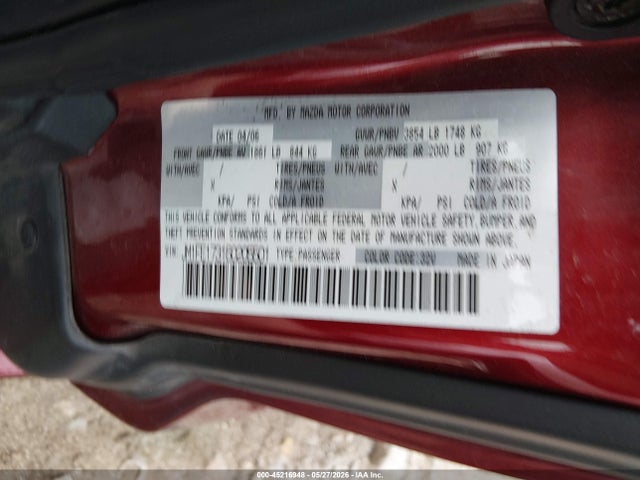 Aukcja sprzedaży 2006 Mazda Rx-8 6-speed Sport Automatic, vin: JM1FE173160205501, numer aukcji: 45216948