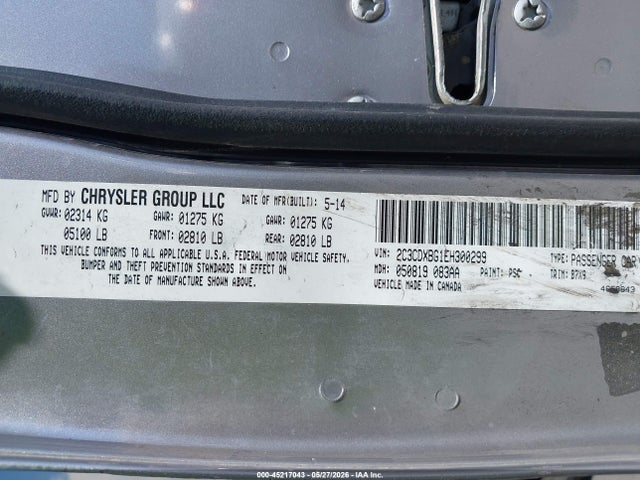 Продаж на аукціоні авто 2014 Dodge Charger Se, vin: 2C3CDXBG1EH300299, номер лоту: 45217043
