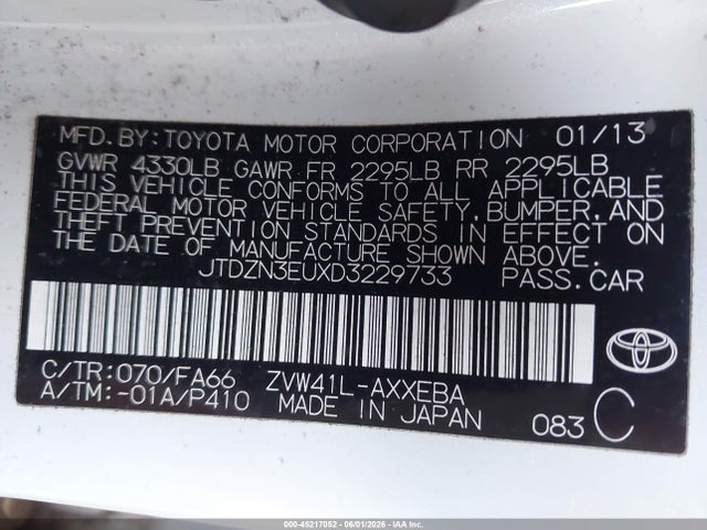 Продаж на аукціоні авто 2013 Toyota Prius V Three, vin: JTDZN3EUXD3229733, номер лоту: 45217052