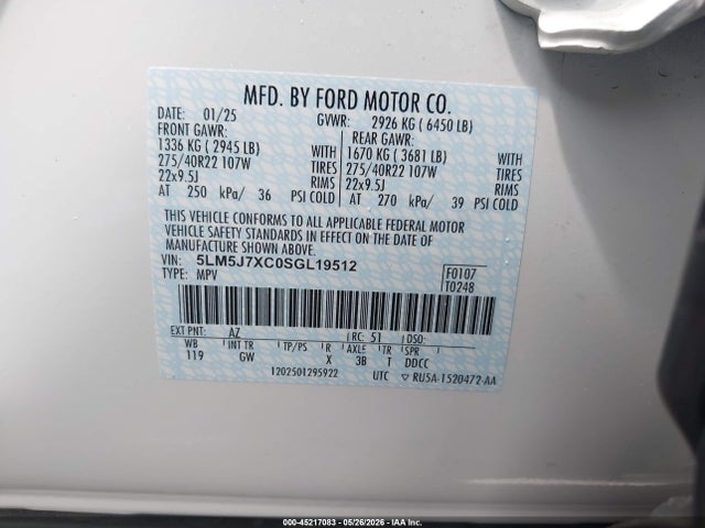 Lincoln Aviator Reserve 2025 5LM5J7XC0SGL19512 Image 9