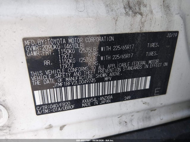Toyota RAV4 LE 2020 JTMF1RFV2LD049745 Image 9