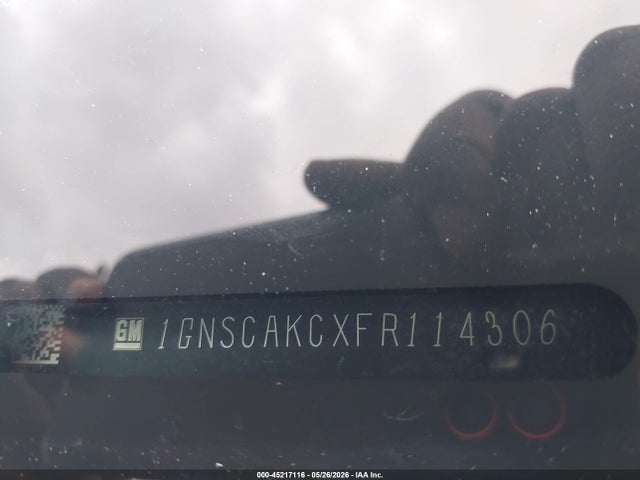45217116 :رقم المزاد ، 1GNSCAKCXFR114306 vin ، 2015 Chevrolet Tahoe Ls مزاد بيع