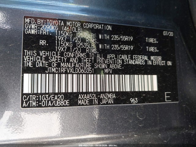 Toyota Rav4 Xle Premium 2020 JTMC1RFVXLD060351 Image 9