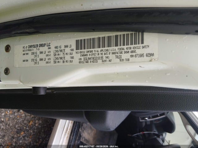Продажа на аукционе авто 2014 Ram 2500 Tradesman, vin: 3C6LR4AT0EG318195, номер лота: 45217157
