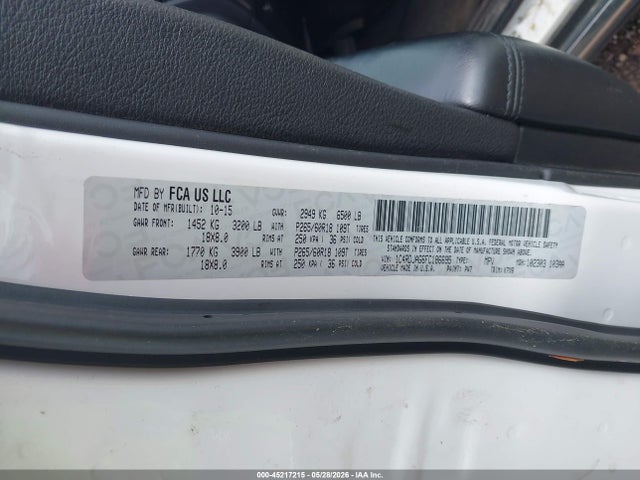 Aukcja sprzedaży 2015 Dodge Durango Sxt, vin: 1C4RDJAG6FC186695, numer aukcji: 45217215