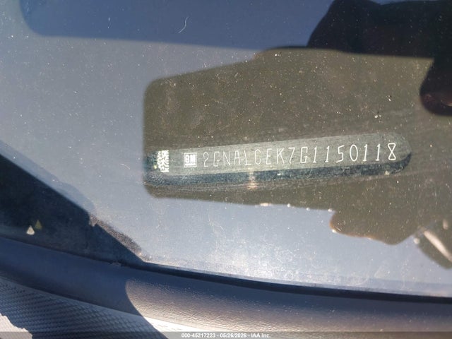 Aukcja sprzedaży 2016 Chevrolet Equinox Lt, vin: 2GNALCEK7G1150118, numer aukcji: 45217223