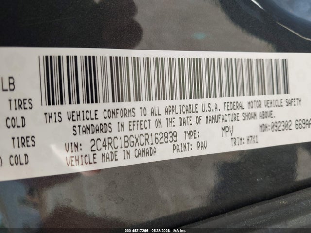 Продаж на аукціоні авто 2012 Chrysler Town & Country Touring, vin: 2C4RC1BGXCR162839, номер лоту: 45217266