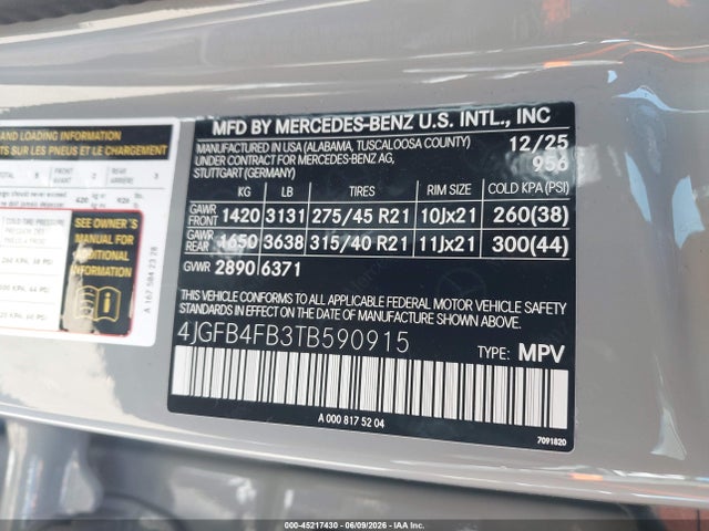 Mercedes-Benz GLE 350 2026 4JGFB4FB3TB590915 Image 9