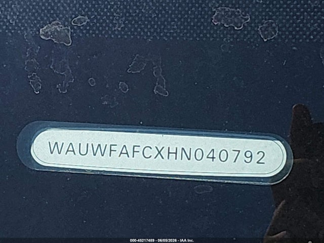 45217489 :رقم المزاد ، WAUWFAFCXHN040792 vin ، 2017 Audi S7 4.0t Premium Plus مزاد بيع
