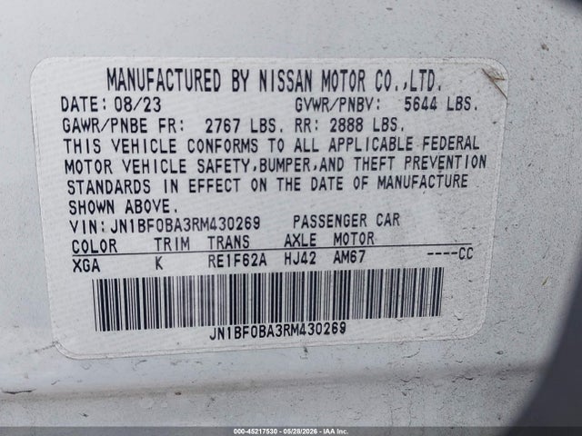 JN1BF0BA3RM430269 Nissan Ariya Evolve+