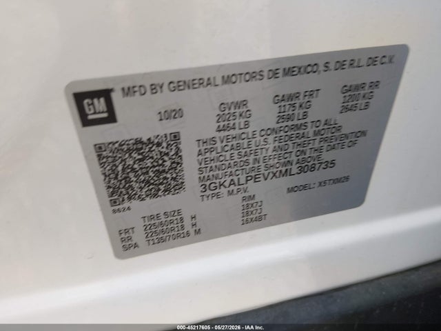 Продаж на аукціоні авто 2021 Gmc Terrain Fwd Slt, vin: 3GKALPEVXML308735, номер лоту: 45217605