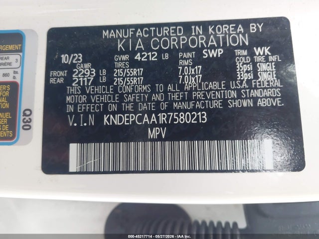 Продаж на аукціоні авто 2024 Kia Seltos Lx, vin: KNDEPCAA1R7580213, номер лоту: 45217714
