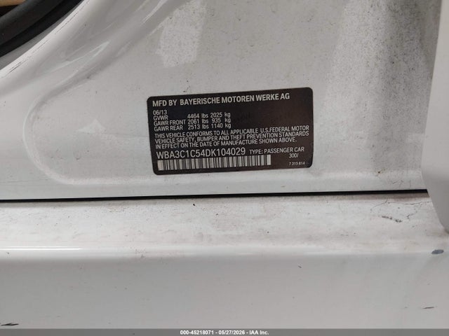 Aukcja sprzedaży 2013 Bmw 328i, vin: WBA3C1C54DK104029, numer aukcji: 45218071