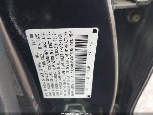 Aukcja sprzedaży 2010 Acura Rdx, vin: 5J8TB1H53AA002335, numer aukcji: 45218158