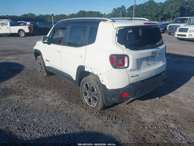 Продаж на аукціоні авто 2016 Jeep Renegade Limited, vin: ZACCJBDT3GPE30345, номер лоту: 45218235