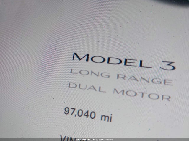 Aukcja sprzedaży 2022 Tesla Model 3 Long Range Dual Motor All-wheel Drive, vin: 5YJ3E1EB3NF168903, numer aukcji: 45218430