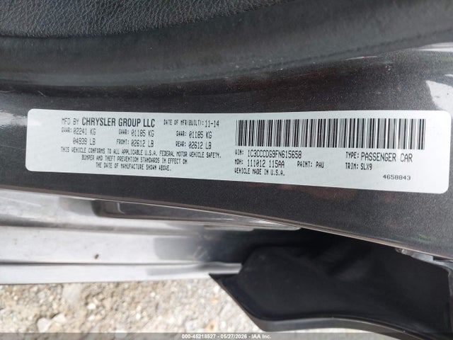 Aukcja sprzedaży 2015 Chrysler 200 S, vin: 1C3CCCDG9FN615658, numer aukcji: 45218527