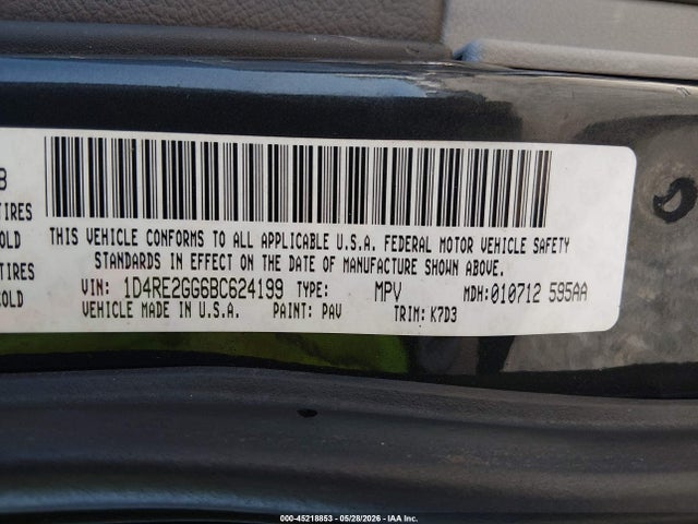 Продаж на аукціоні авто 2011 Dodge Durango Express, vin: 1D4RE2GG6BC624199, номер лоту: 45218853