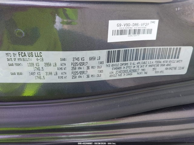 2C4RDGBG5JR296817 Dodge Grand Caravan Se
