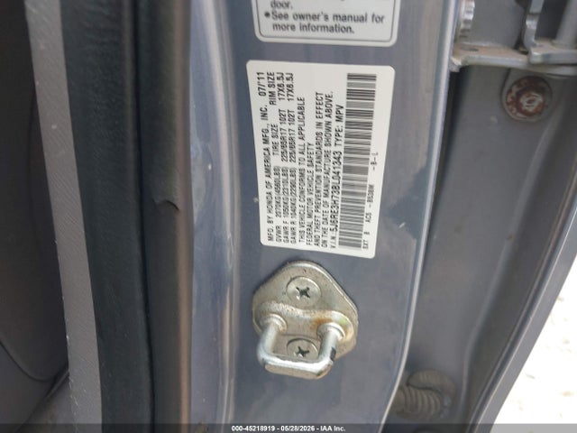 Aukcja sprzedaży 2011 Honda Cr-v Ex-l, vin: 5J6RE3H73BL041343, numer aukcji: 45218919