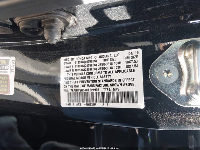 Honda CR-V EX 2019 7FARW2H57KE021907 Image 9