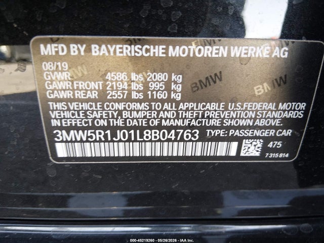 BMW 330I 2020 3MW5R1J01L8B04763 Image 9