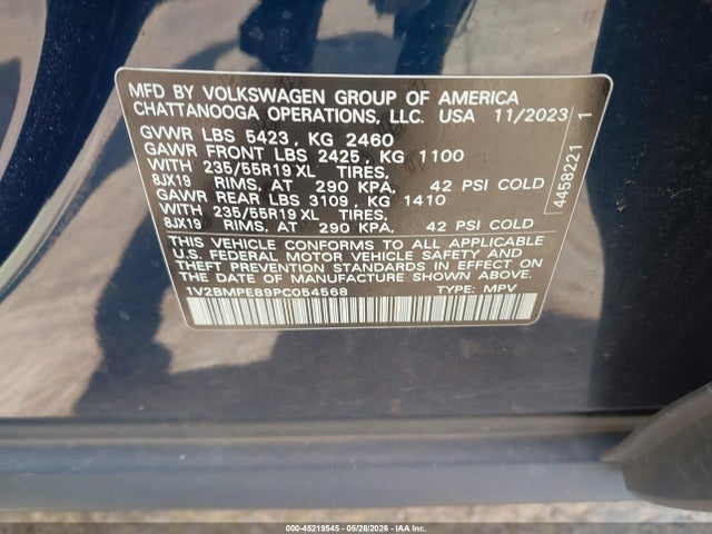 Aukcja sprzedaży 2023 Volkswagen Id.4 Standard, vin: 1V2BMPE89PC054568, numer aukcji: 45219545