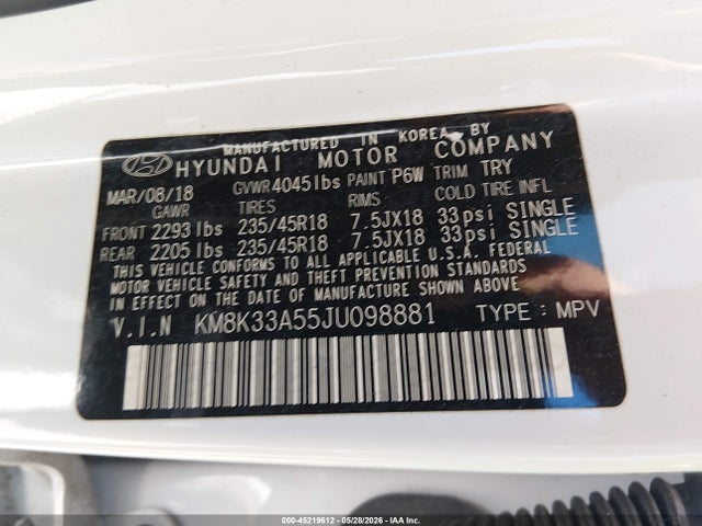 Hyundai Kona Limited 2018 KM8K33A55JU098881 Image 9
