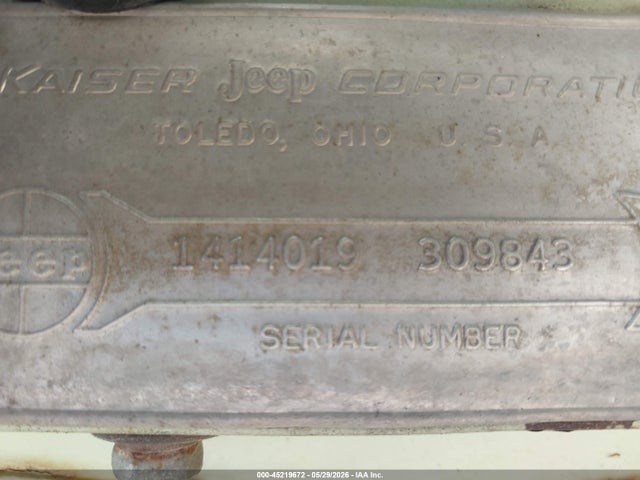 45219672 :رقم المزاد ، 1414019309843 vin ، 1970 Jeep Wagoneer مزاد بيع