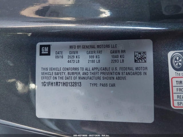 1G1FH1R71H0132813 Chevrolet CAMARO 2SS