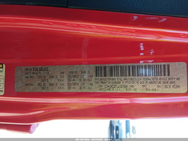 1C4HJXDG7LW185990 Jeep Wrangler Unlimited Sport Altitude 4x4