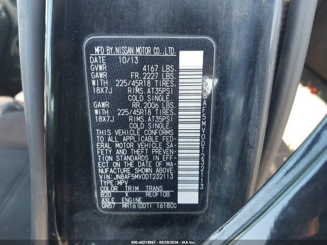 Aukcja sprzedaży 2013 Nissan Juke Nismo, vin: JN8AF5MV0DT232113, numer aukcji: 45219967