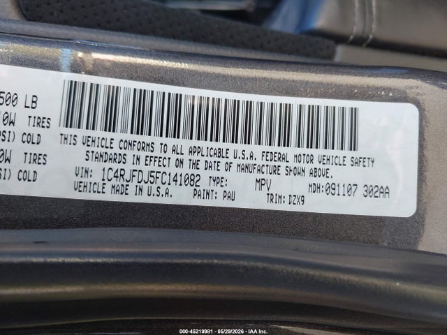 Jeep Grand Cherokee Srt 2015 1C4RJFDJ5FC141082 Image 9