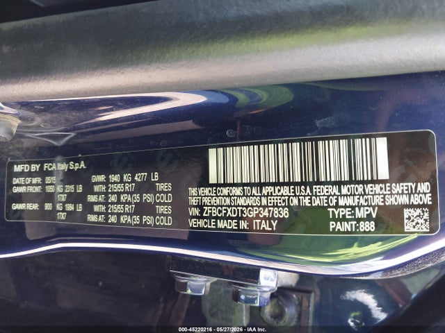 Fiat 500x Lounge 2016 ZFBCFXDT3GP347836 Image 9