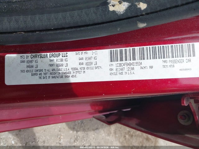 Продаж на аукціоні авто 2011 Chrysler 200 Lx, vin: 1C3BC4FBXBN515534, номер лоту: 45220313