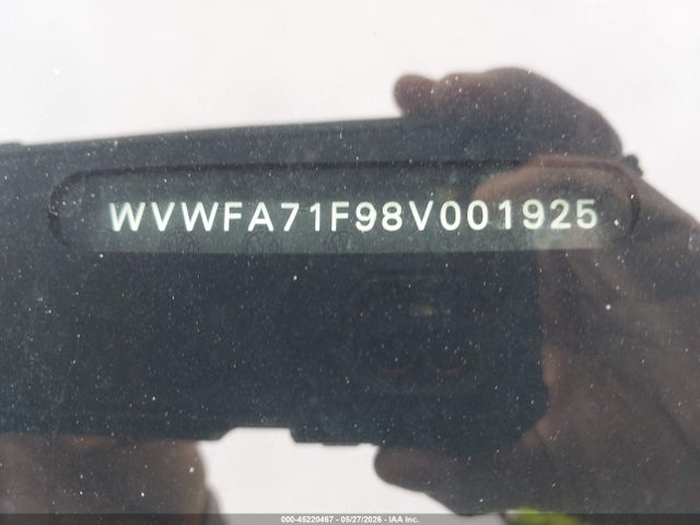 Продаж на аукціоні авто 2008 Volkswagen Eos Lux, vin: WVWFA71F98V001925, номер лоту: 45220467