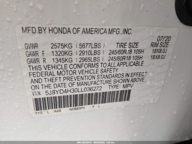 Acura Mdx Standard 2020 5J8YD4H30LL036272 Image 9