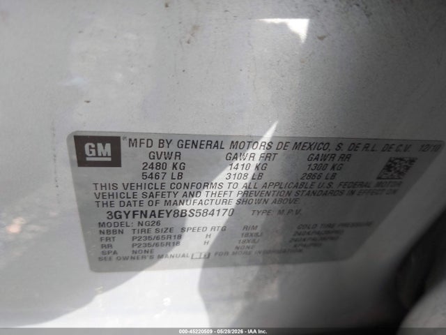 Продажа на аукционе авто 2011 Cadillac Srx Luxury Collection, vin: 3GYFNAEY8BS584170, номер лота: 45220509