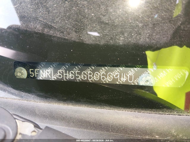 5FNRL5H65GB060940 Honda Odyssey Ex-l