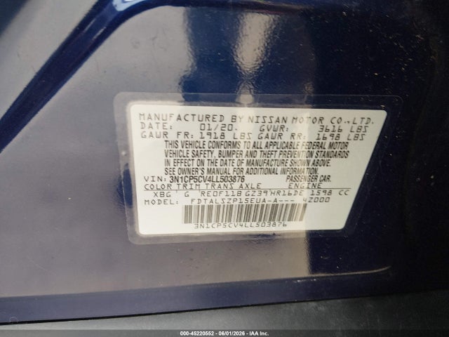 Nissan Kicks Sv Xtronic Cvt 2020 3N1CP5CV4LL503876 Image 9
