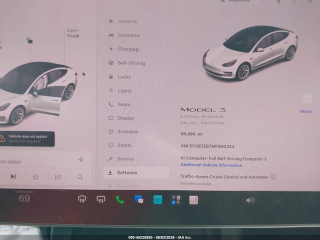 Tesla Model 3 Long Range 2021 5YJ3E1EB7MF990344 Image 7
