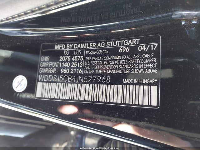 WDDSJ5CB4JN527968 Mercedes-Benz Amg Cla 45 4matic
