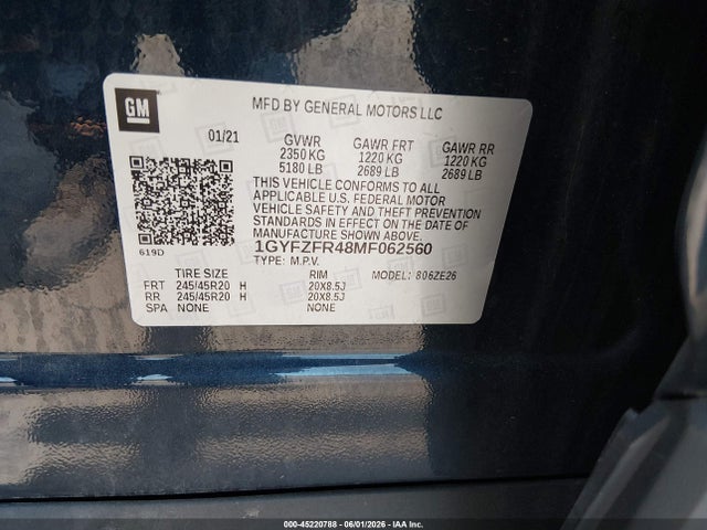 Продаж на аукціоні авто 2021 Cadillac Xt4 Awd Sport, vin: 1GYFZFR48MF062560, номер лоту: 45220788