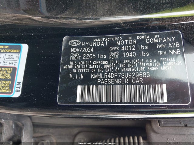 Aukcja sprzedaży 2025 Hyundai Elantra N Line, vin: KMHLR4DF7SU929683, numer aukcji: 45220822