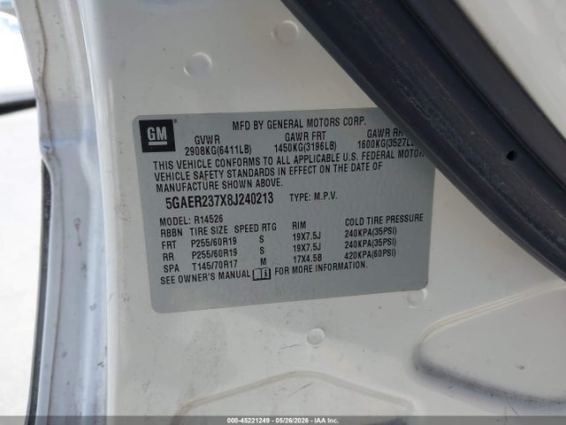 Продаж на аукціоні авто 2008 Buick Enclave Cxl, vin: 5GAER237X8J240213, номер лоту: 45221249